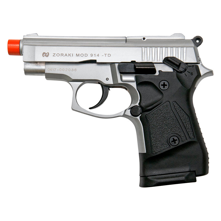 Zoraki Front Firing M914 Silver Finish 9mm Blank Gun Pistol - Tophatter's Army Products & Self Defense Collectible Weapons - Tophatter Daily Deals